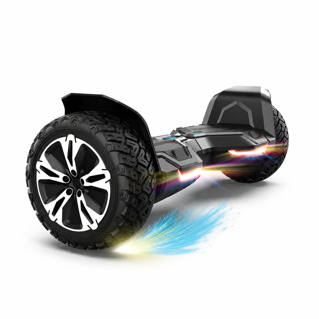 GYROOR G2 Warrior 8.5 inch off road hoverboard in jet black with LED lights